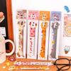Office School Supplies Cartoon Cat Magnetic Bookmark Ruler Student Cute High Looking Girl Magnetic Kawai Stationery Small Gift