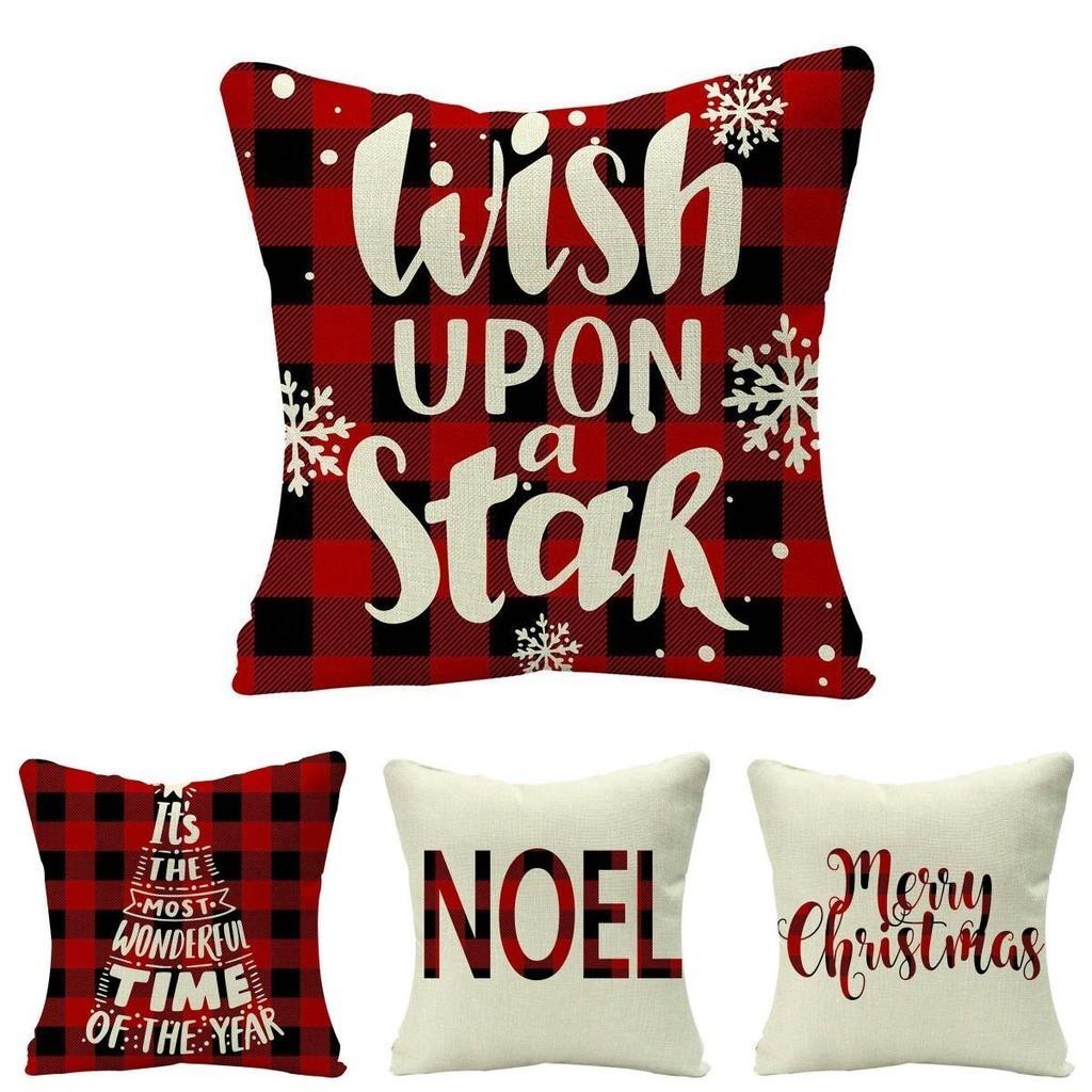 Festive Christmas Cushion Cover Featuring Adorable Reindeer And Snowflakes Design