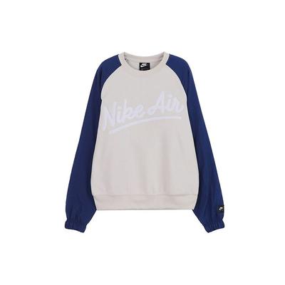 Air Fleece Rundhals-Sweatshirt Herren Tops Blau Weiß BV5188-072