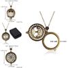 Vintage Magnifying Tree Pendant Necklace With Alloy Material For Stylish Women And Men