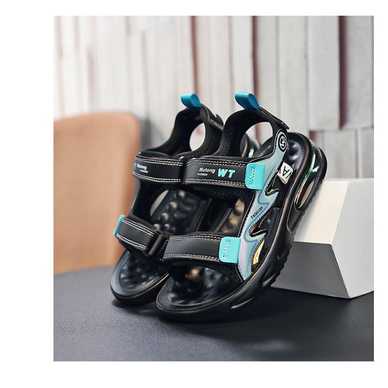 New Summer Boys' Sandals - Non-Slip Soft Sole Leather Sports Sandals for Big & Little Kids