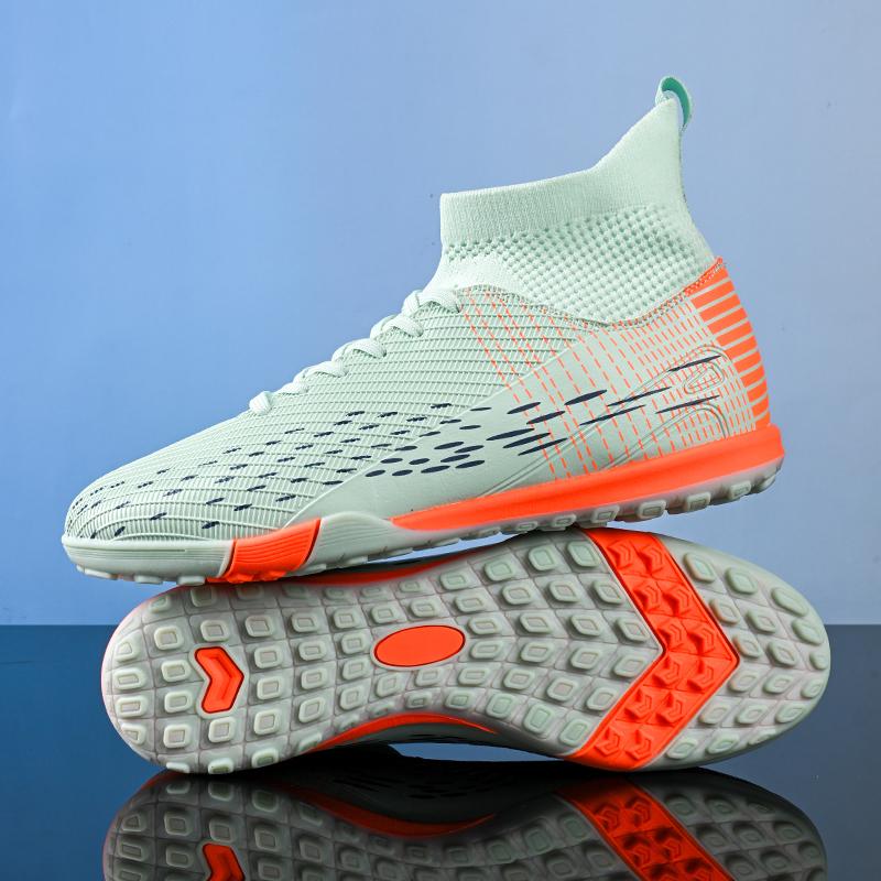 35-45Kids Soccer Shoes  Adult Large Fashion Long Nail High Top Football Shoes Football Training Sneakers