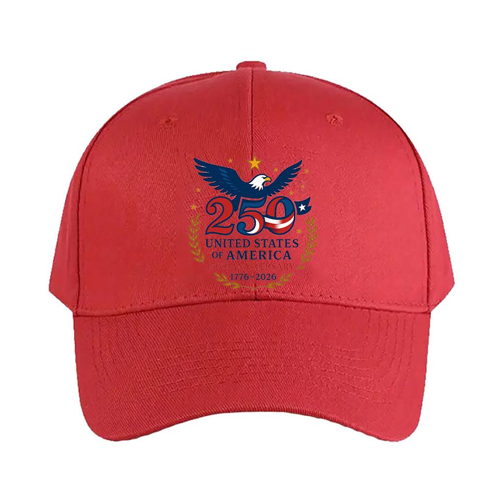 United States of America Th Anniversary Woman Man Baseball Cap Adult Adjustable with Curved Brim Hiking Fishing Hat