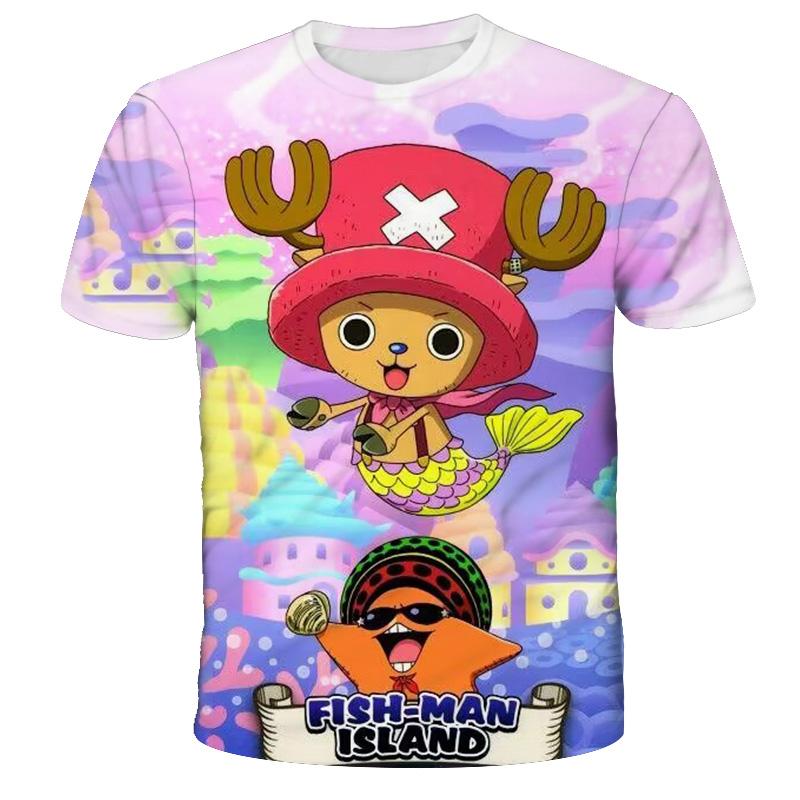 Summer  One Piece Cartoon Cosplay T-shirt Monkey D. Luffy Boy Short Sleeve The Casual T Shirt Streetwear Anime