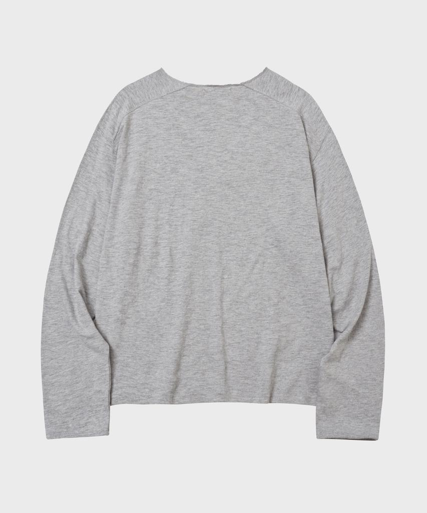 HOOVES Vtg Interlock Henley Neck Long Sleeve [Gray]