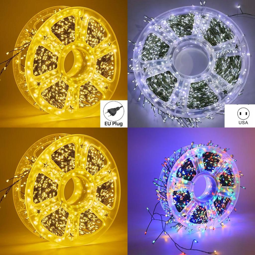 Copper Wire String Lights With Remote Control For Outdoor Garden Decor