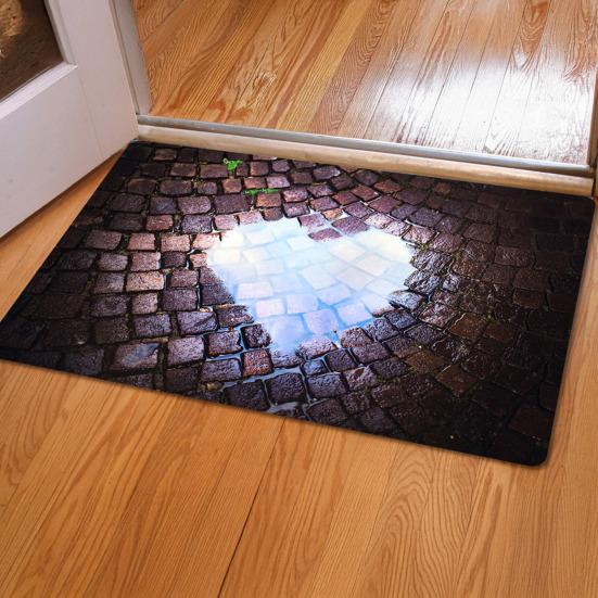 Floor Mat 3D Optical Illusion Rug with Realistic Hole Effect High-Resolution Printing Non-Slip Soft