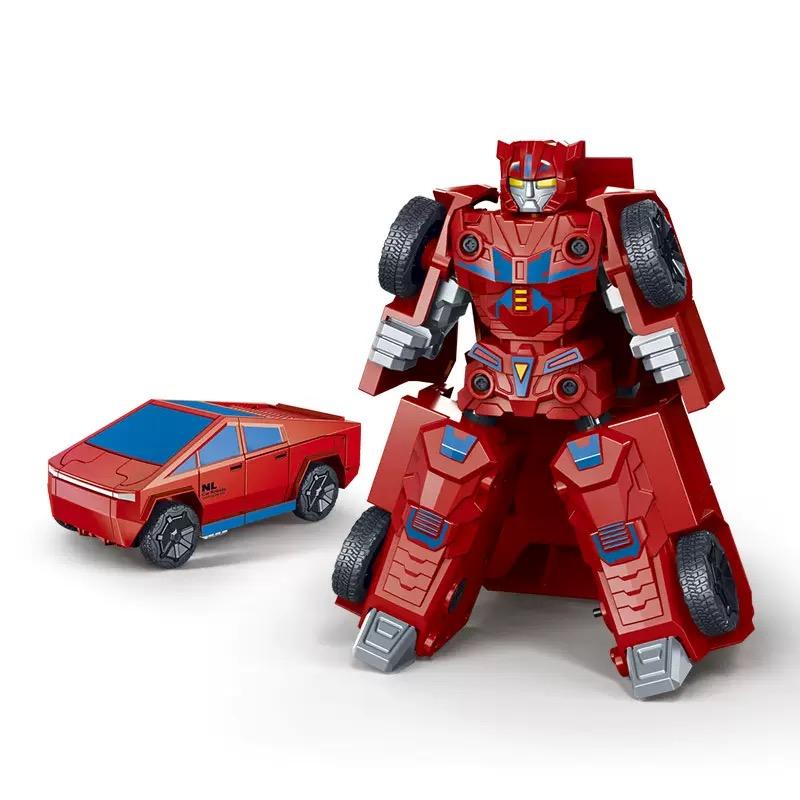 Simulated alloy cyber model die-cast pickup truck toy car manual deformation mecha model inertial decorative car robot
