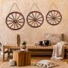 3 ks Dřevěná kola od vozu Dekor 12/10/8 Palců Westernová Nástěnná Dekorace Vintage Styl Selský Rustikální Kola od Vozu