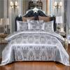 Silver Printing Bedding Set Luxury Duvet Cover Set European Royal Style Comforter Cover Set for Home Decor with Pillowcase