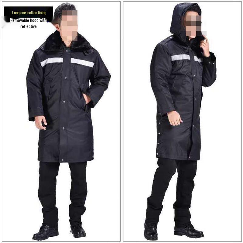 Мужская зимняя теплая светоотражающая рабочая куртка средней длины Manhou