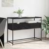 Console Table Black Oak Effect 100 X 40 X 75 Cm