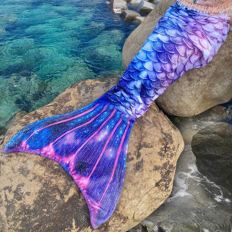 Girl Mermaid Sleeping Bag Flannel Soft Pajamas Mermaid Costume Role-playing Birthday Gift Outdoor Camping Portable Sleeping Bag