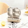 Portable Lunch Container With Handle 3 Compartments Leak-proof 304 Stainless Steel Lunch Box for Kids Students Microwave Safe