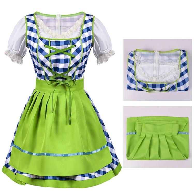 Set Costume Bavarese Tedesco Oktoberfest per Donne Adulte, Vestiti Dirndl Costume da Birra per Halloween e Carnevale del Festival della Birra