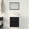Washbasin Cabinet In Black Oak 41 X 38.5 X 45 Cm Engineered Wood