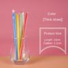 100Pcs Disposable Plastic Straws Juice Drinks Milk Tea Bubble Tea Drinking Wide Independent Packaging Drinking Straw