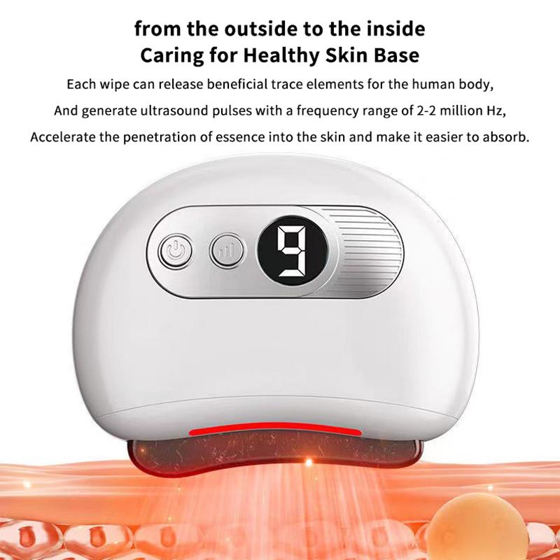 Electric Guasha Massager Body Scraping Heating Vibration Muscle Gua Sha Face Neck Eye Massage Knife Stone Gua Sha Scraper