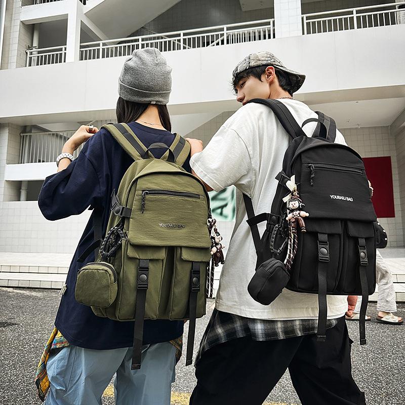 Original Niche High-value Trendy and Cool Boys Schoolbag Female Junior High School Student Large-capacity Simple High School Student Backpack Female