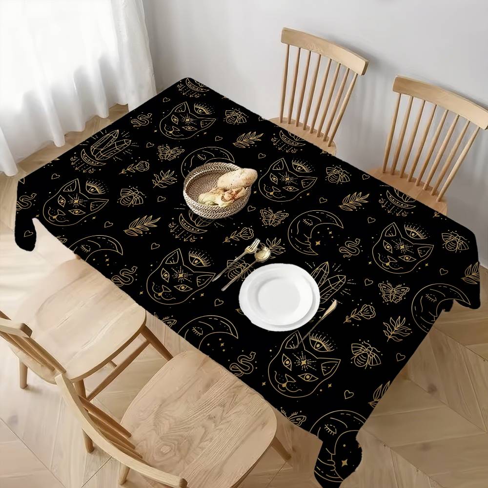Witches Moon Tarot Table Cloth Rectangular Stain Tablecloth Oilcloth Mantel Mesa Impermeable Tablecloth Decoration