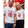 1 Stück Valentinstag Pärchen Kurzarm T-Shirt