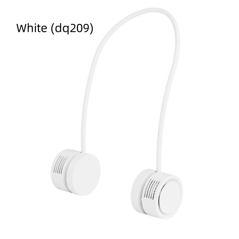 118*59*42mm Silicone High-capacity Battery Fan Portable USB Charging Small Fan Mini Leaf Less Neck Hanging Fan