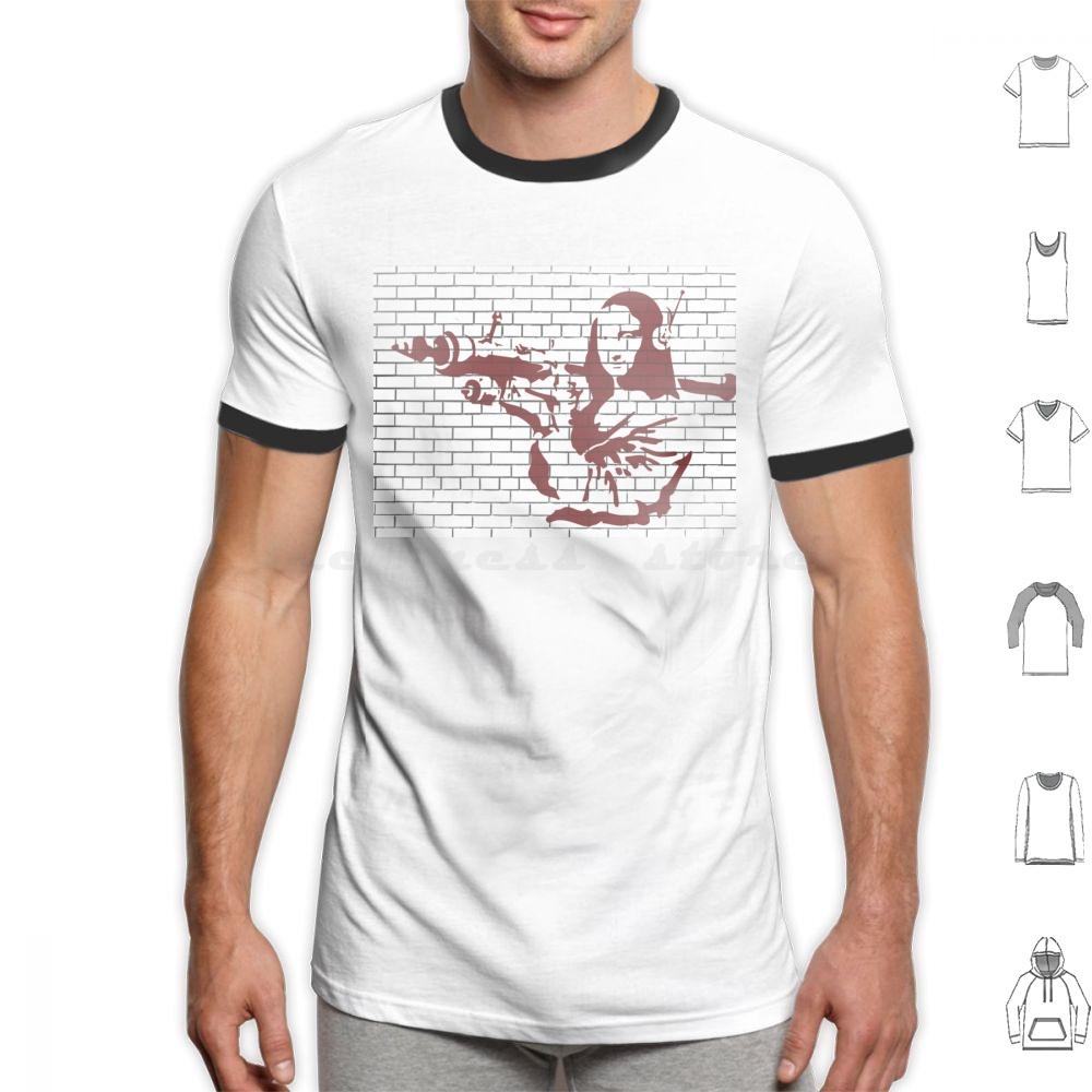 Banksy Stencil Style Urban Graffiti Spray Paint Mona Lisa T Shirt 6xl Cotton Cool Tee Banksy Kwiebe34 Banksy Stencil Banksy