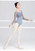 Women's Long Sleeve Square Neck Dancewear Ballet Latin Gymnastics Outfit