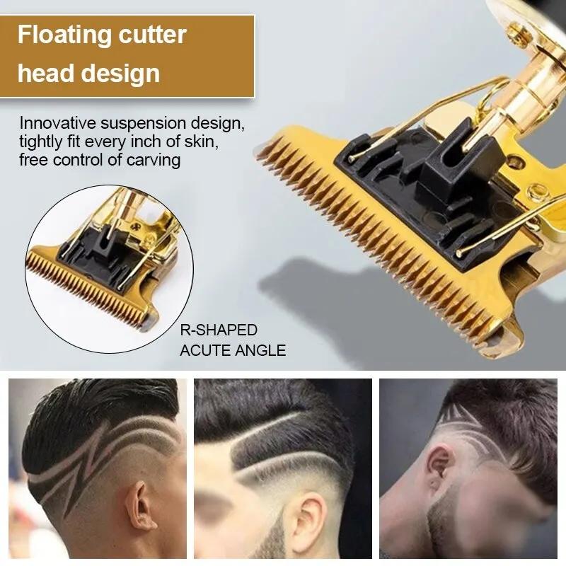 T9 Professional Hair Trimmer Wireless Electric Hair Clipper Beard Shaver Men Hair Cutting Machine Barber Big Blade Cutting Tools