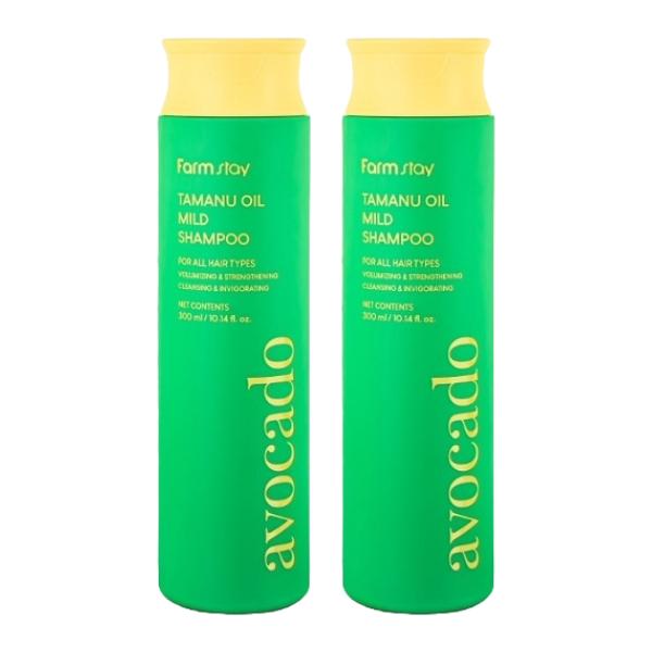 FARM STAY Tamanu Oil Mild Shampoo – Avocado  (300ml / 10.14 Fl.oz.) , Hibiscus (300ml / 10.14 Fl.oz.) (7 Options)