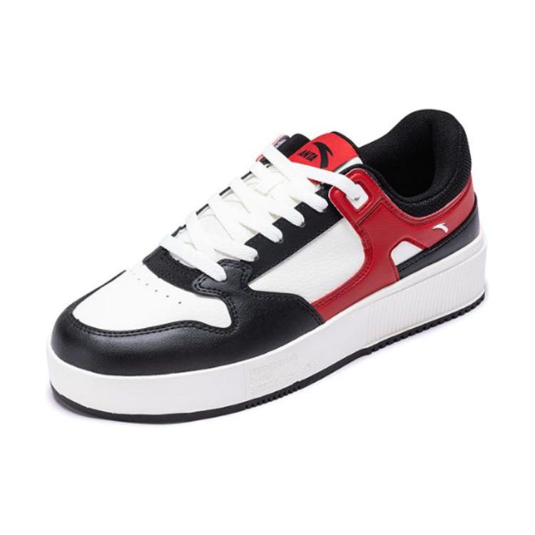 Anta Comfortable Versatile Non-Slip Shock Absorbing Low-Top Skate Shoes Men sneaker Black Red 112438012S-4