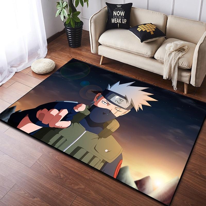  Naruto Anime Carpet Cloud Akatsuki Anime Rug for Boy's Gaming Room Decor Non Slip Style E-sports Swivel Chair Floor Mat