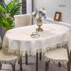 Tovaglia Battilo Ovale Pizzo Ricamato Macramè Copritavolo per Tavolo da Pranzo Tavolino da Caffè Decorazioni per Matrimonio Festa in Cucina