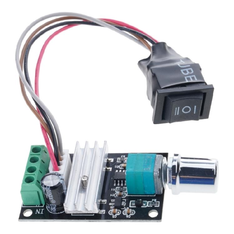 

PWM Motor Speed and Direction Controller Knob Switches for 6V 12V 24V 3A Forward Reverse Stop Control 1