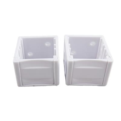 2 Pcs White Blind Brackets Low Profile Box White Mounting Bracket For Window Blinds Shutter Plastic Installation Accessories Mounting At Both Ends