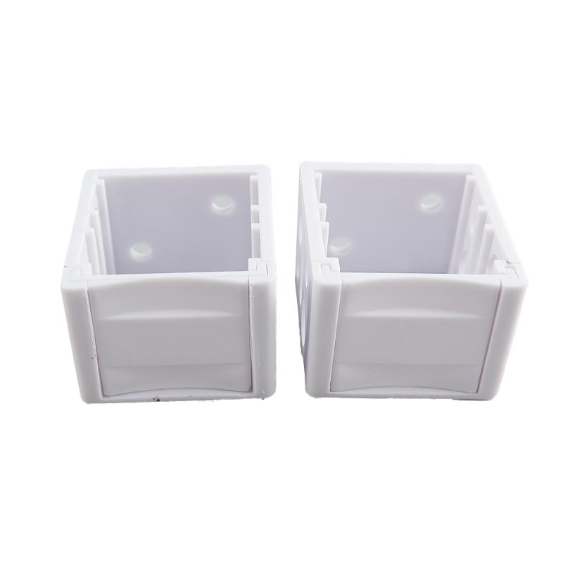 

2 Pcs White Blind Brackets Low Profile Box White Mounting Bracket For Window Blinds Shutter Plastic Installation Accessories Mounting At Both Ends