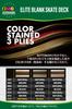 Skateboard Elite Blank Deck Skateboard Wood Grain Plain 1 OMG! (7.25 Natural, Piece)