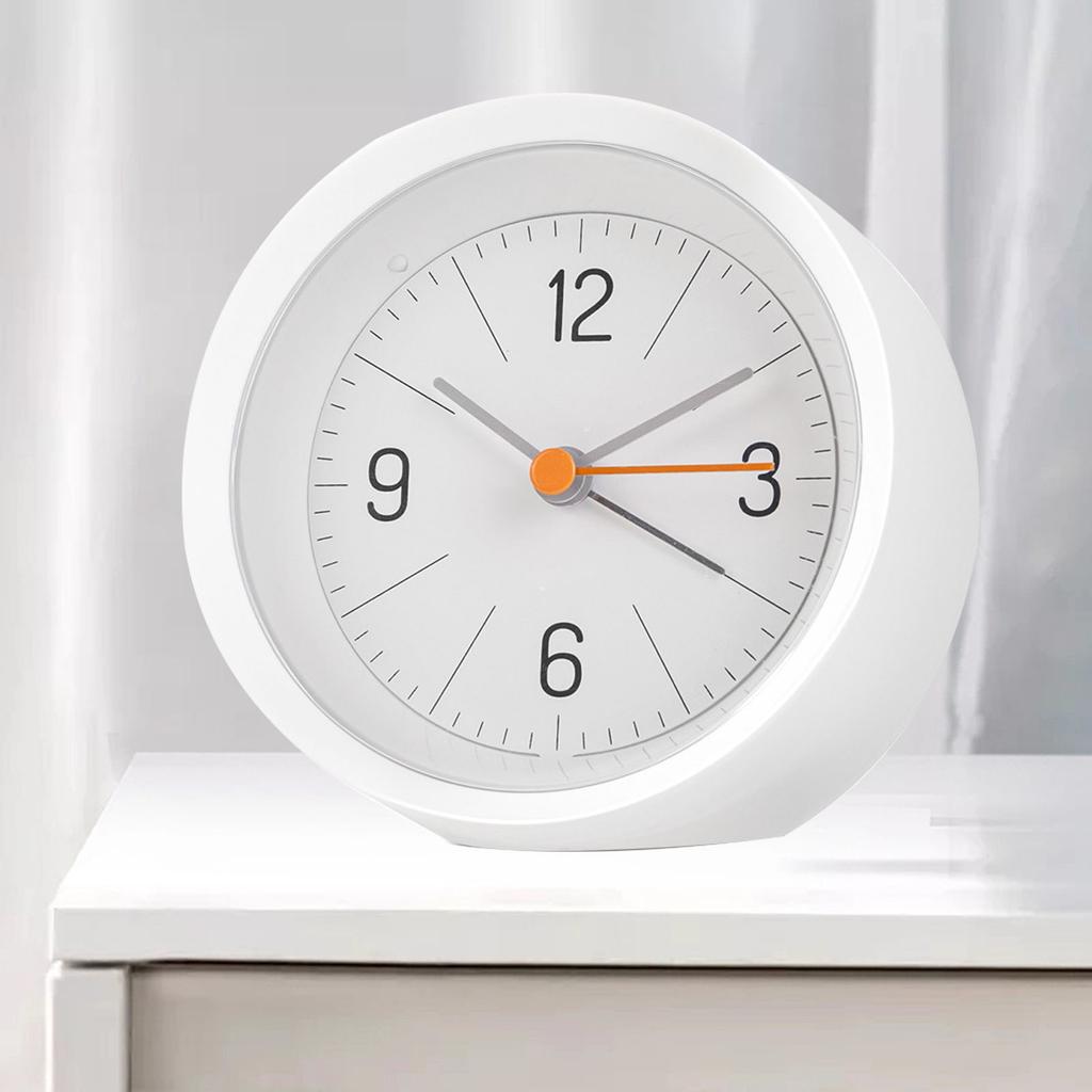 Electronic Alarm Cute Clear Panel Analog Alarm Clock for Bedrooms Shelf Desk