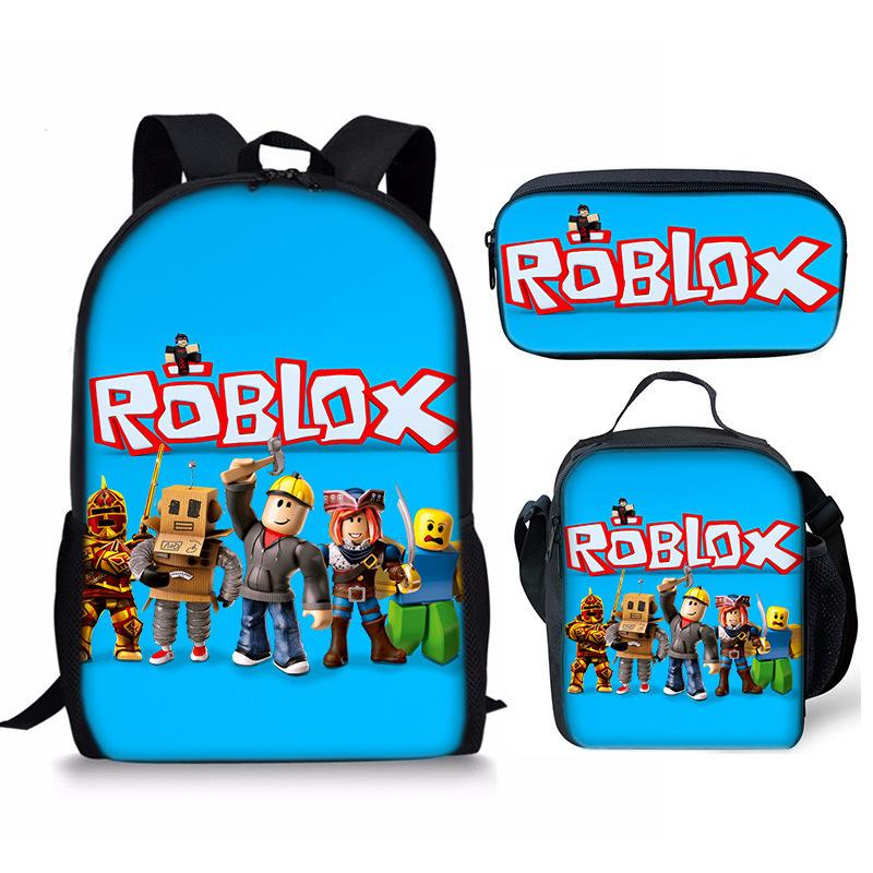 Student Schoolbag, Primary And Secondary School Student Backpack, Large Capacity, Cartoon Backpack, Satchel, Pencil Case, Three-Piece Set.