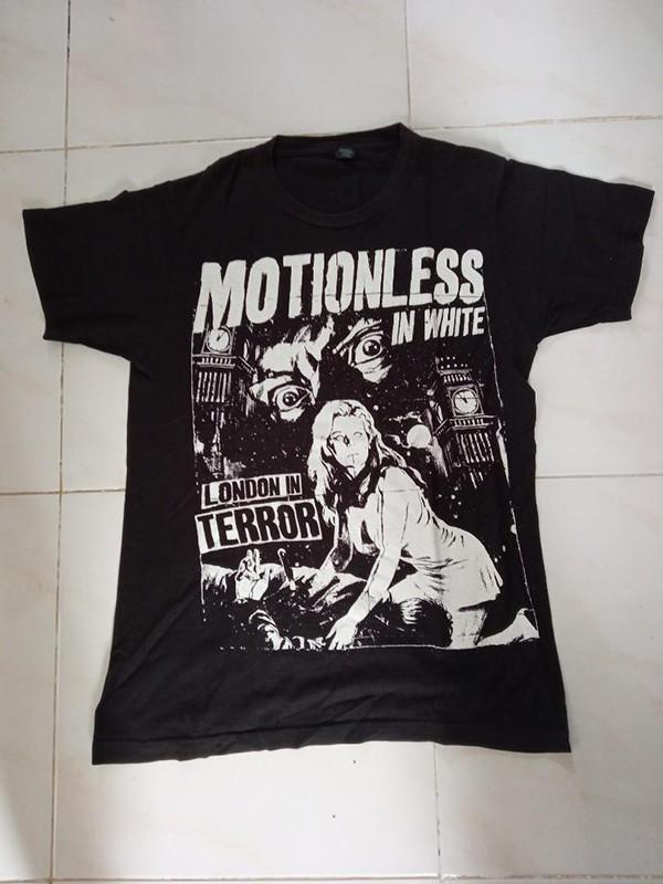 Motionless In White London In Terror Basic Black short sleeve T shirt Tops tees Men's Women's