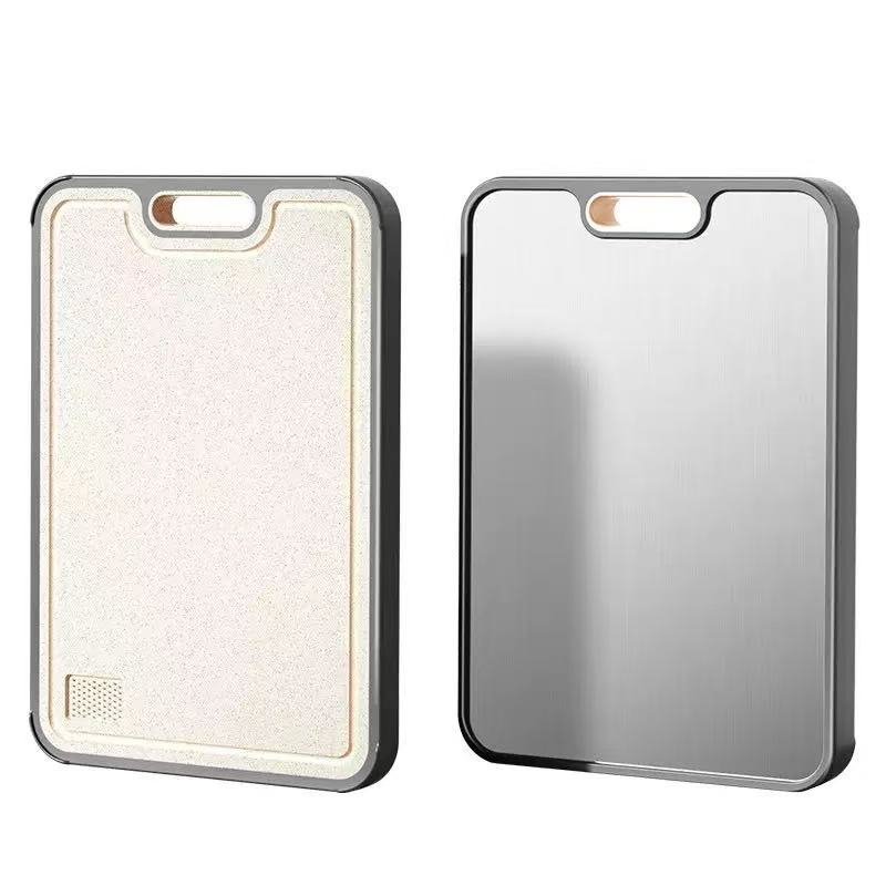 1pcs Stainless Steel PP Cutting Board Double Sided Chopping Board Kitchen Scratch Anti-Slip Cut Vegetables Meat Chopping Boards