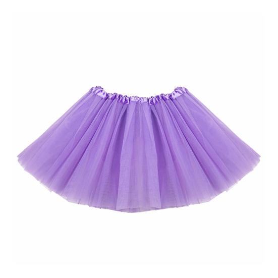 

Мини-юбка Сетчатая многослойная А-силуэта Однотонная эластичная с высокой талией Короткая юбка на подкладке Рабочая Повседневная Пляжная юбка фиолетовый