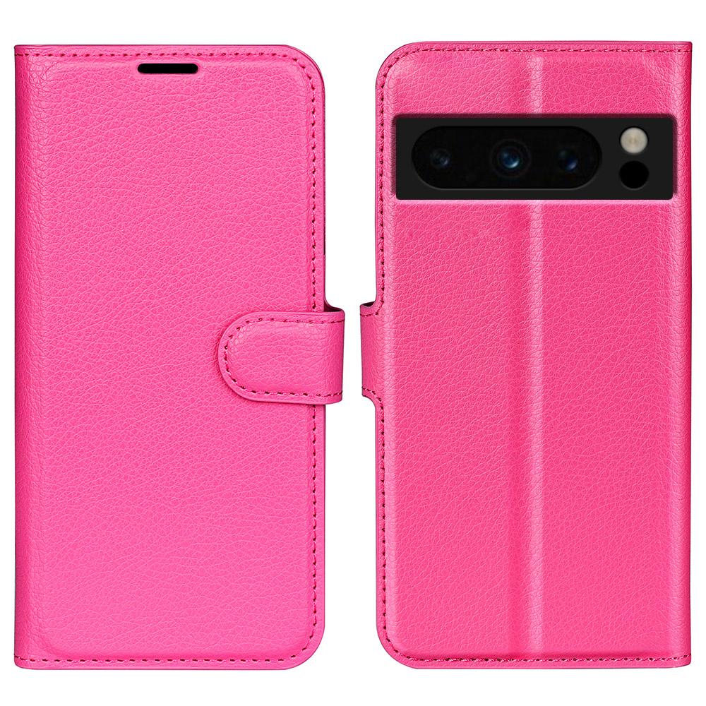 Litchi Texture Shell for Google Pixel 8 Pro Wallet Phone Cover PU Leather Stand Mobile Phone Case