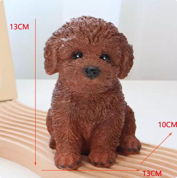 Simulated Dog Model Ornament Resin Dog Sculpture Decoration Bedroom Desktop Decor Home Decoration Accessories Kids Birthday Gift