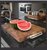 Double-Sided Solid Wood Cutting Board with Tenon and Mortise Design, Perfect for Kitchen Use on Fruits, Vegetables, and Everyday Chopping.