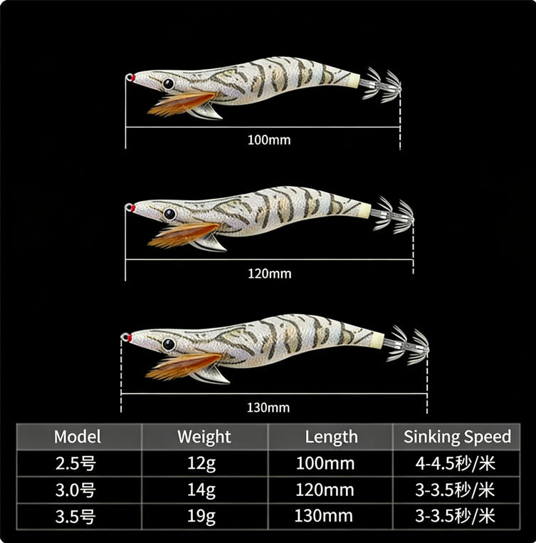 Daoyu 3.5# 10pcs Set Artificial Lure Octopus Catcher Luminous Squid Jig for Saltwater Game Fishing Direct Factory