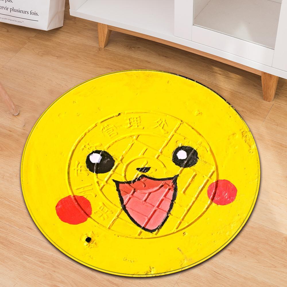 Manhole Cover Round Carpet Computer Chair Mat Office Chair Floor Mat Door Mat Foot Mat