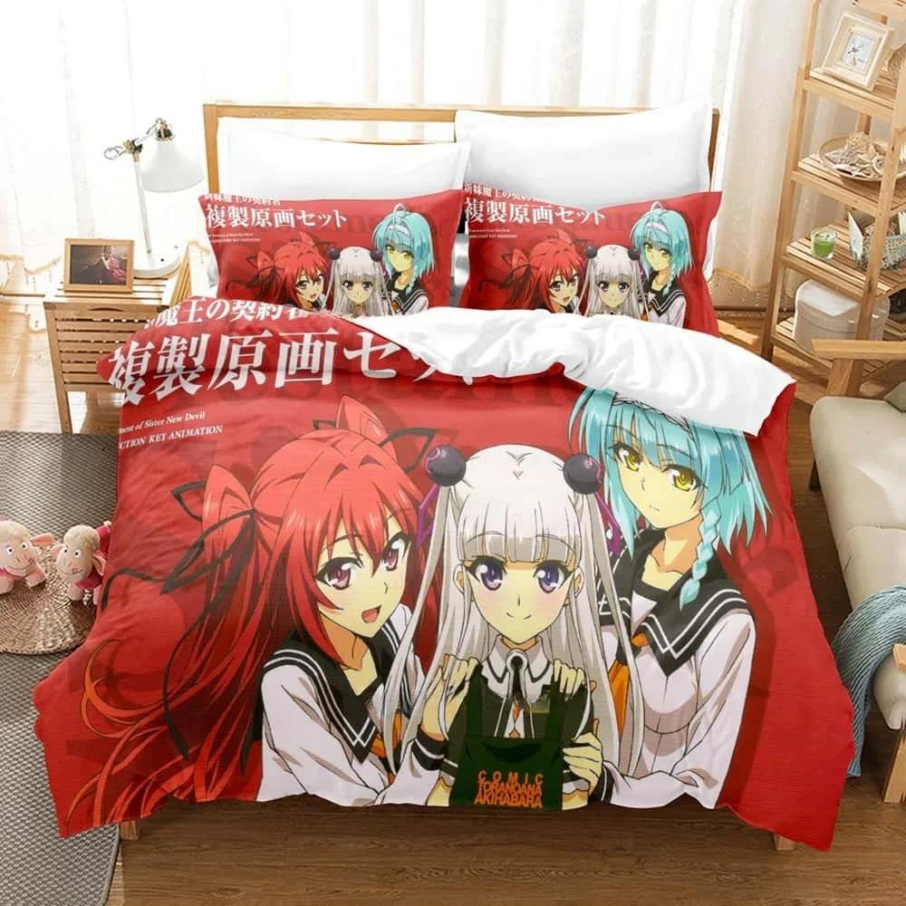 Anime The Testament of Sister New Devil Bedding Set Single Twin Full Queen King Size Duvet Cover Sets for Adult Kid Bedroom