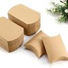 50PCS Kraft Paper Pillow Box Gift Candy Boxes Christmas Gift Packaging Boxes Bags Wedding Favors Birthday Party Decorations