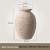 Haihong Yalin Wabi-Sabi Travertine Faux Flower Vase - Light Luxury Decorative Ornament for Living Room Entrance